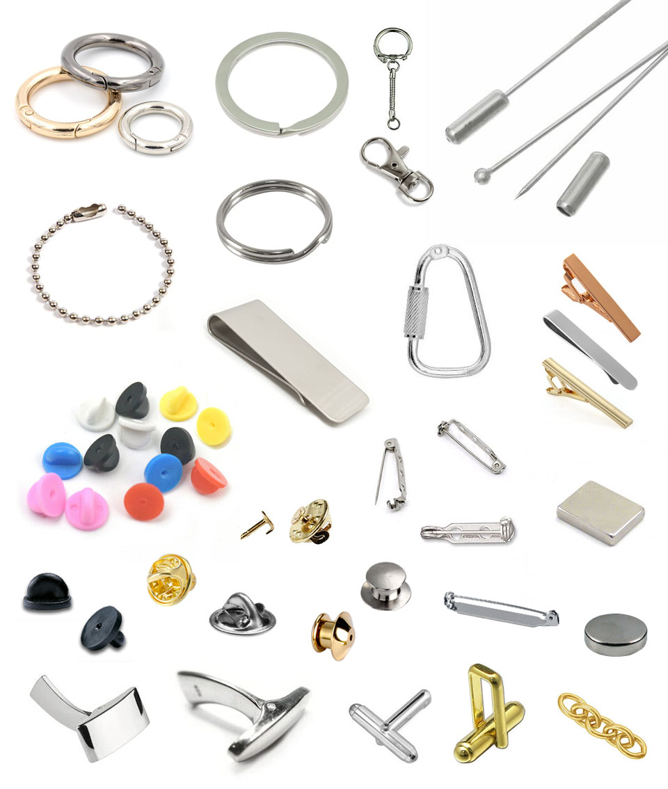 Logo jewellery fixings and fastenings