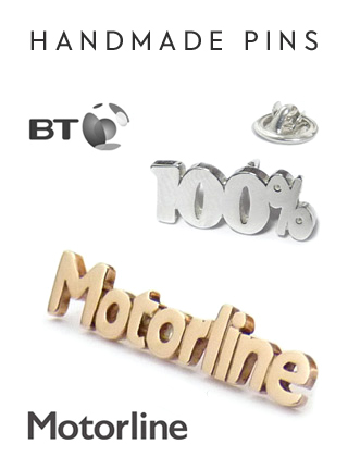 Bespoke Pin Badges handcrafted for BT & Motorline By Thomas Nayler