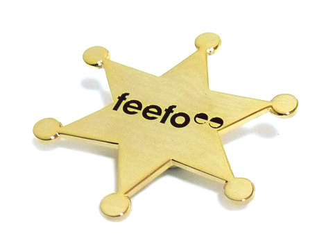 Feefo company reward lapel badges